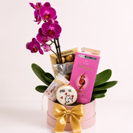 cetsa com chocolates e orquidea