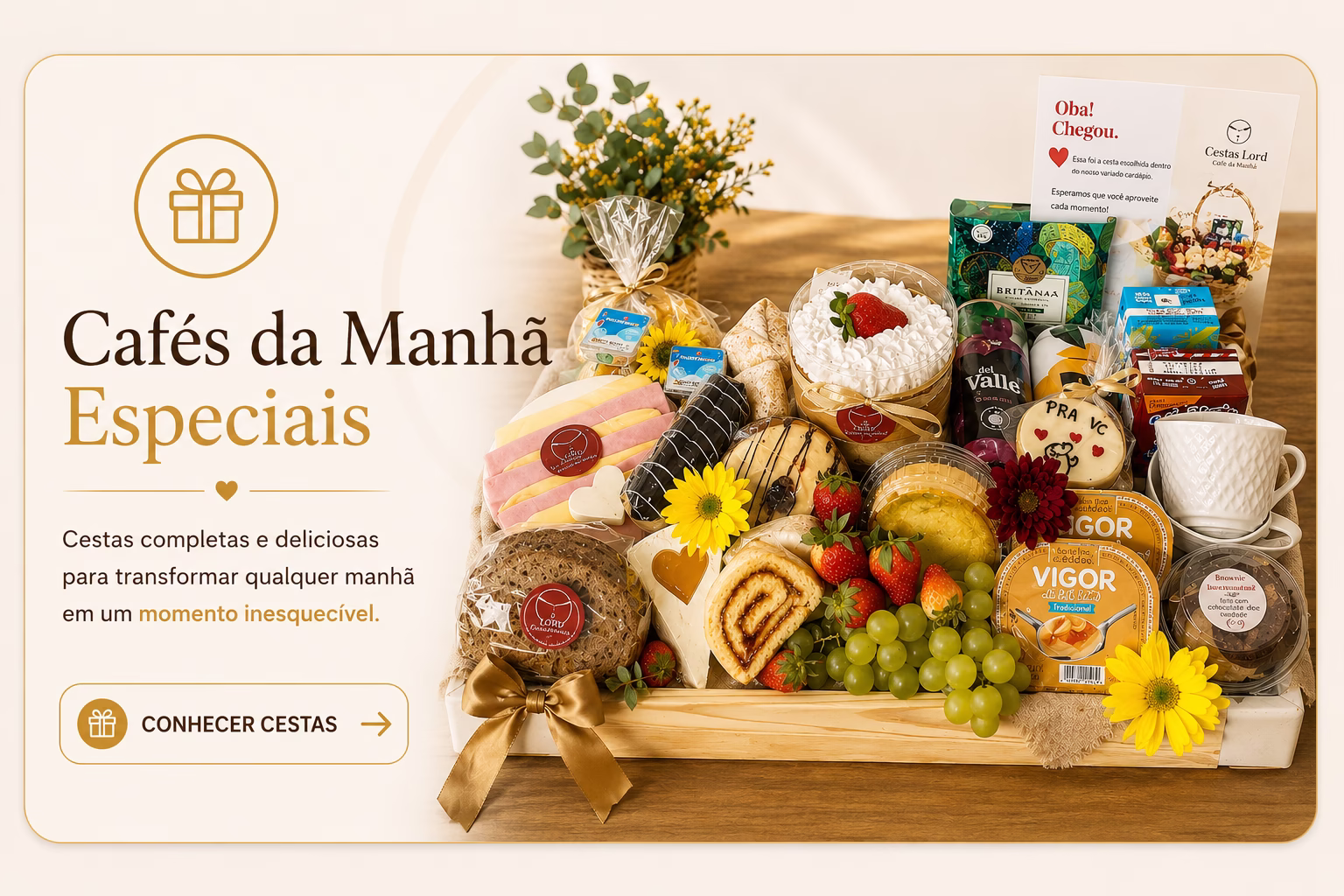cesta de cafe da manha lord